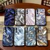 Metalen Patroon Telefoonhoesje Voor Samsung Galaxy A73,A72,A71,A70,A53,A52,A51,Zwarte Cover van Zacht Siliconen