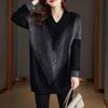 Sweatshirt for Women Cotton Oversize Fleece Thickened Loose V-neck Casual Pullover Long Sleeve Top Sweatshirt