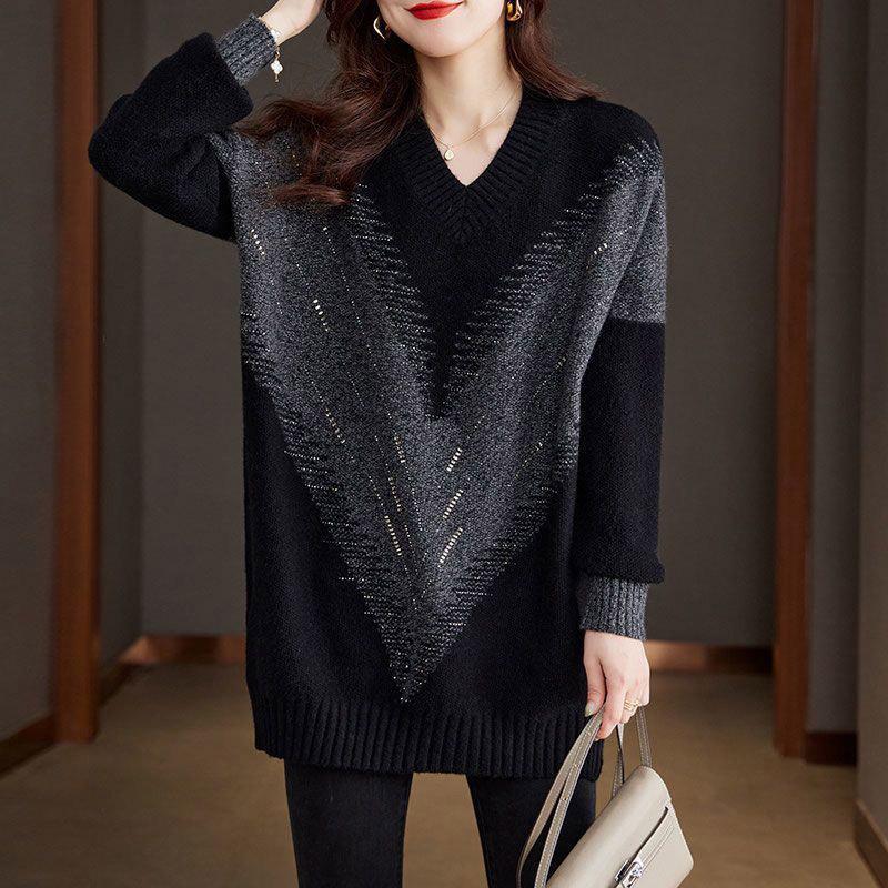Sweatshirt for Women Cotton Oversize Fleece Thickened Loose V-neck Casual Pullover Long Sleeve Top Sweatshirt