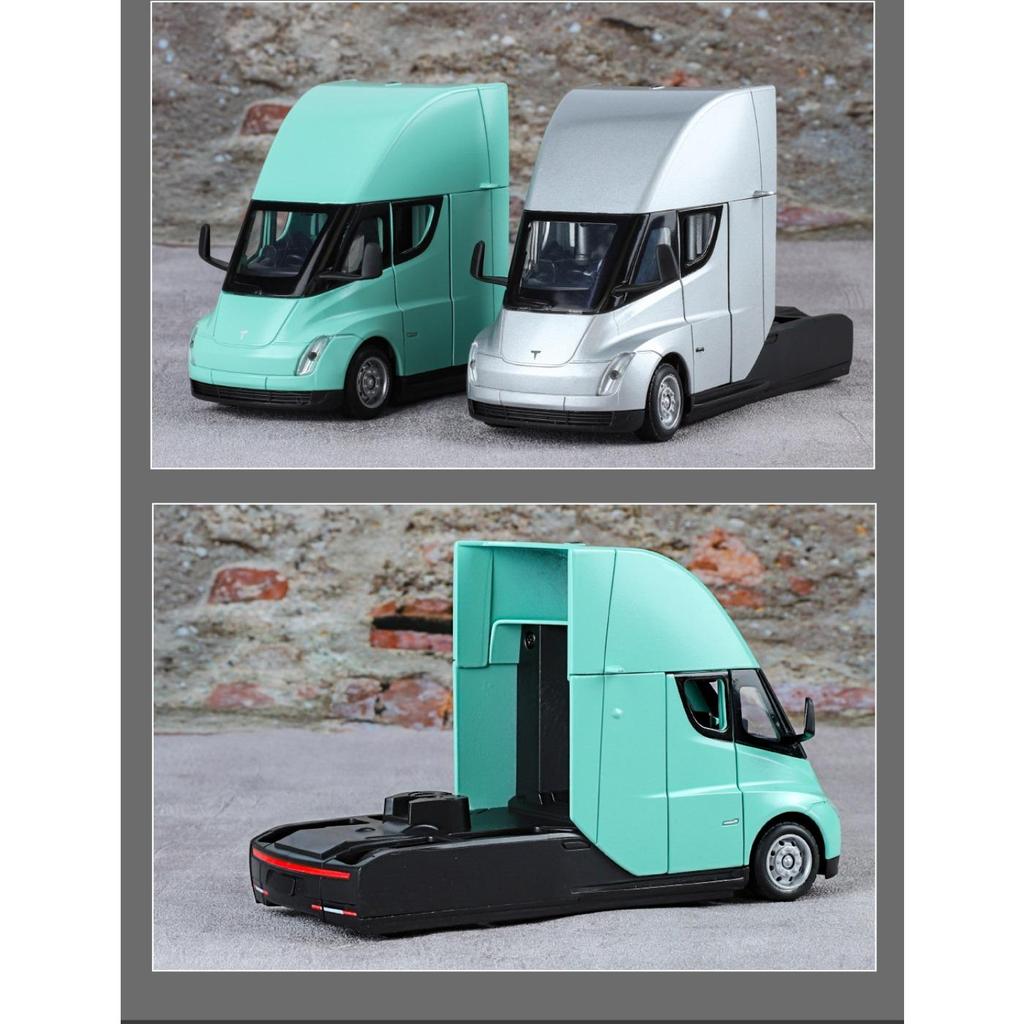 Modèle réduit de voiture Tesla Trailer The Cast à l'échelle 1/32, jouet pour enfants et garçons