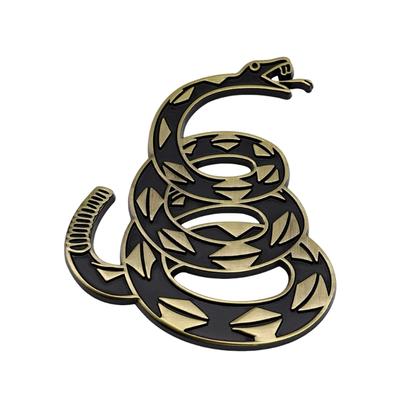 Emblème Auto Serpent 3D Coloré Décalcomanie Métallique Antirouille Designs Inspirés de Gadsden Autocollant Serpent pour Véhicules Motos Vélos