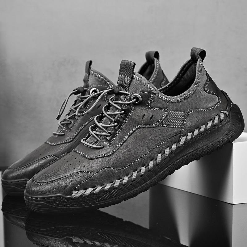 

New High Quality Sewing Platform Men s Shoes Comfortable Ultra Fiber Leather Surface Sneakers Breathable Luxury Flat Shoes 38