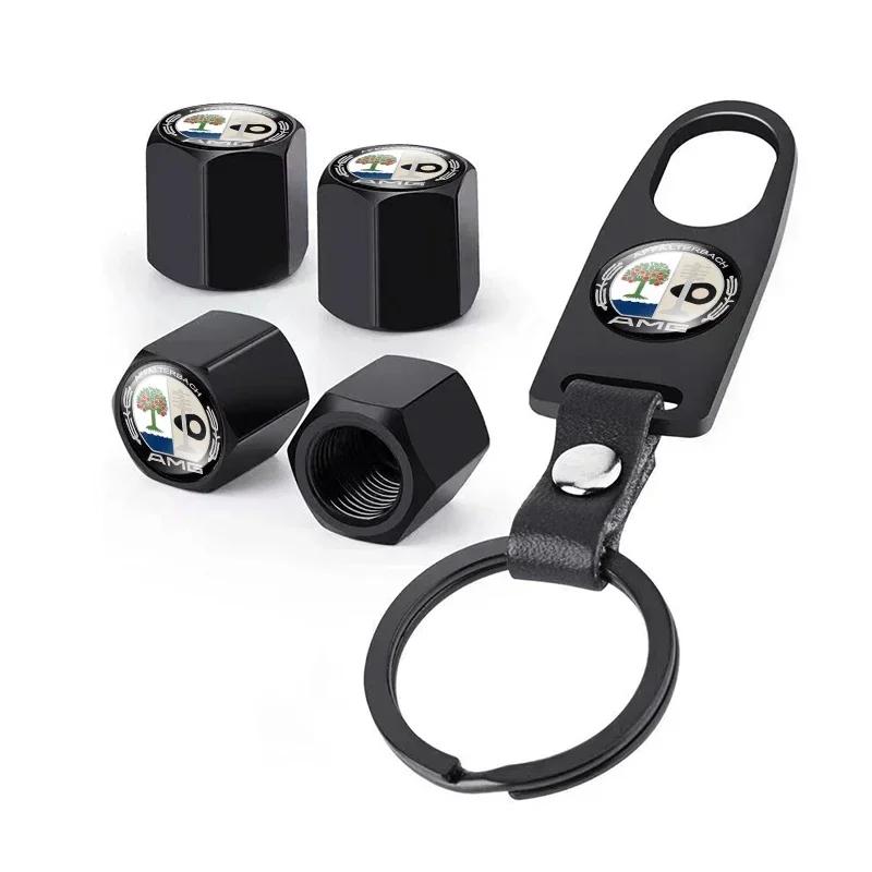 

Car Sticker For Benz Car Badge Car Wheel Tire Valve Stems Cap With Keychain Keyring For Mercedes benz AMG C E S GLE CLC Class W2