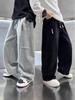 Boys' Stylish Loose-Fit Sports Sweatpants for Middle & Older Kids - Autumn Wide-Leg Design