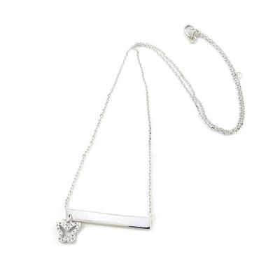 [N6966] - Silver 'Identity' Butterfly Necklace (rhodium-plated)