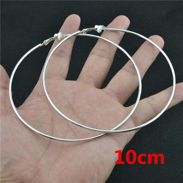 

Сережки-кліпси без пірсингу без пірсингу Маленьке велике коло Рожеве золото Посріблені каблучки Класичні модні сережки-кільця для жінок