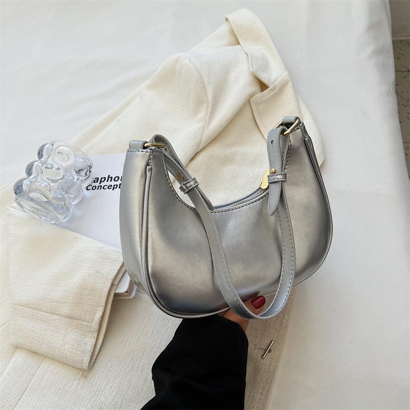 High-end Niche Underarm Bag Shoulder Bag Oil Skin Texture Underarm Bag Women