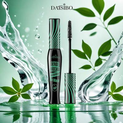 Tri-color Mascara Waterproof, Anti-Sweat Cool Black Natural Dense Elongate Non-Smudgy Curling Mascara Cosmetics