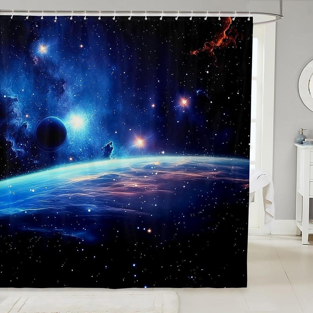 GAEDog Print Shower Curtain for Boys Girls Kids Cute Dog Print Bath Curtain, Kawaii Golden Retriever Decor Bathroom Decor, Lov