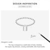 BAMOER 925 Sterling Silver Classic Small Chain of Locks Ring Women Statement Rings
