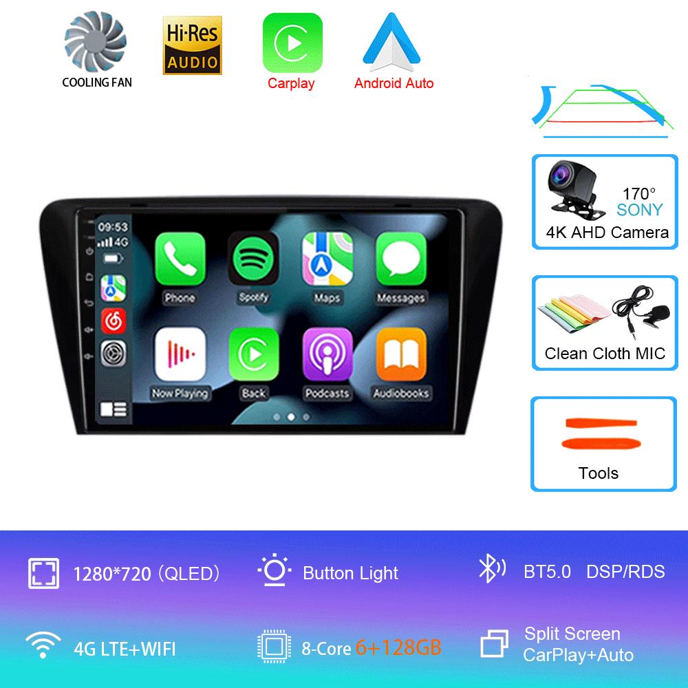 For Volkswagen SKODA Octavia 3 A7 2013-2018 Car Radio Android 14 Carplay Navigation GPS Multimedia Video Player Head Unit 2Din