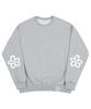 GRAVER [Unisex] Elbow Spray Flower Smile Sweatshirt_Gray