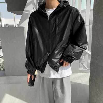 Hooded Jacket Men's Jacket Autumn Korean Style Loose Trendy Functional Work Wear Windproof Jacket Top
