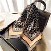 Luxury Leopard Print Square Scarf Women Soft Satin Hairband Neckerchief Tie Female Headband Foulard Mother's Day Gift