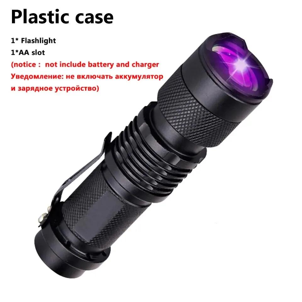 

Портативный УФ светодиодный фонарик 395 нм Ультрафиолетовый фонарик Детектор мочи домашних животных, скорпионов, женской гигиены