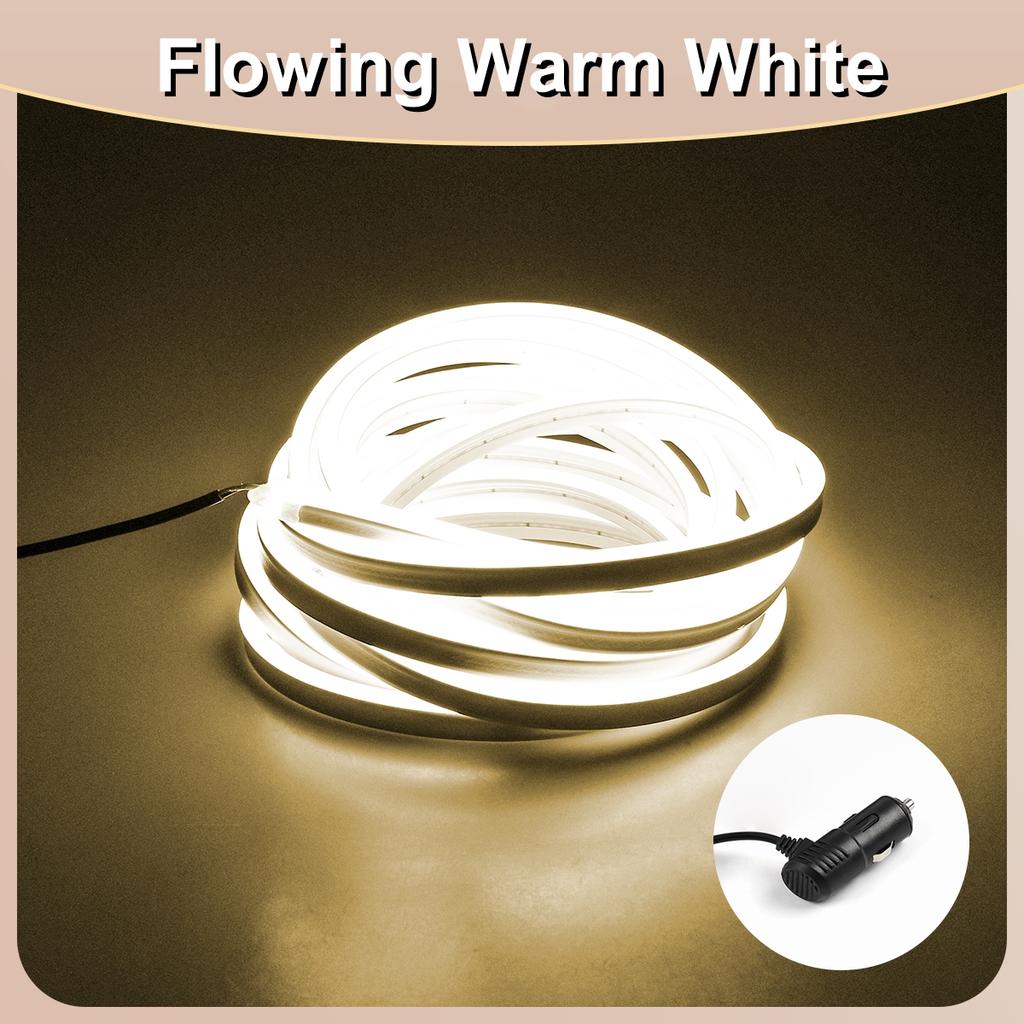 12V Dynamic Flowing Car Trunk Ambient Light Interior Light Kit Customizable Length Trunk Atmosphere Light