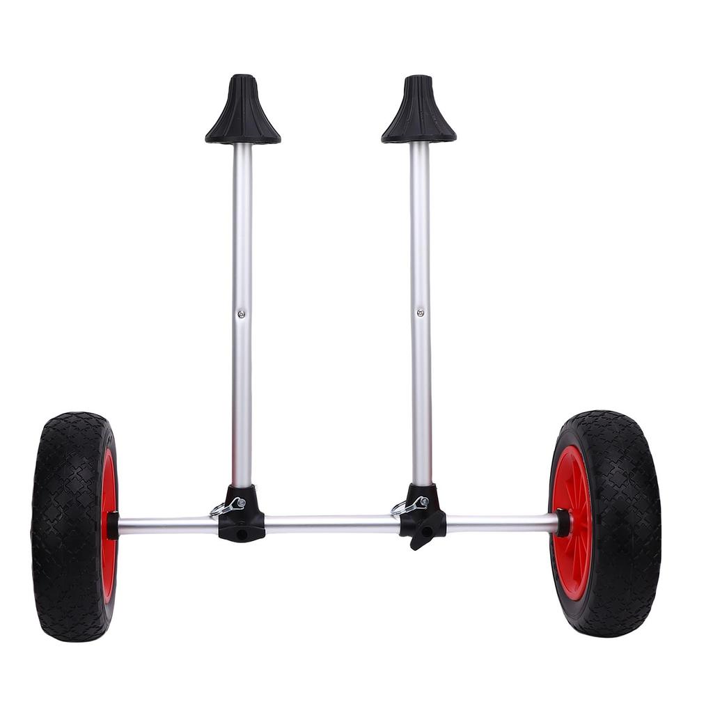 Kayak Cart Adjustable Width Metal Frame Foldable Canoe Carrier Boat Trailer Transport with 10 Inch Solid Tires