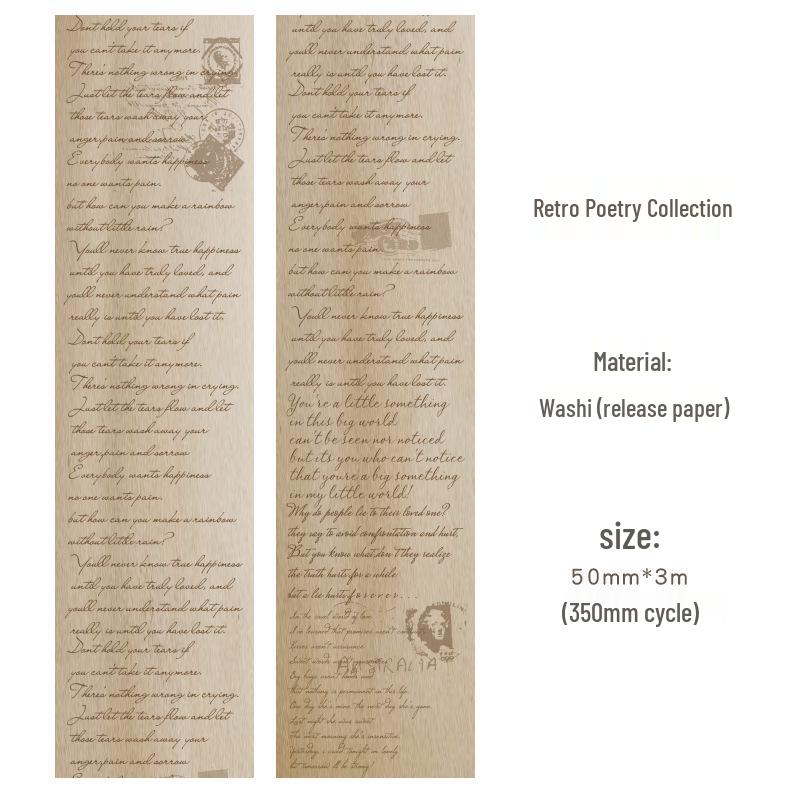 Retro Washi Tape Set: Creative DIY Decoration Stickers In 8 Styles