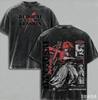 T-shirt Lavata Rurouni Kenshin Amante Anime Harajuku Nuovo Modello Oversize Vintage Ampia Streetwear Unisex alta qualità prodotto caldo