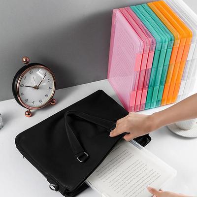 1 Unidad Caja de Archivos Portátil Multicapa, Caja de Archivos Portátil Transparente, Caja de Archivos A4 de Plástico PP, Caja de Almacenamiento de Contratos Impermeable