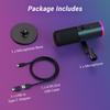 TONOR Dynamic TD510 AIR S USB/XLR Microphone, Unidirectional, PC/PS4/PS5 Compatible, RGB, Gaming/Streaming Use, Black,