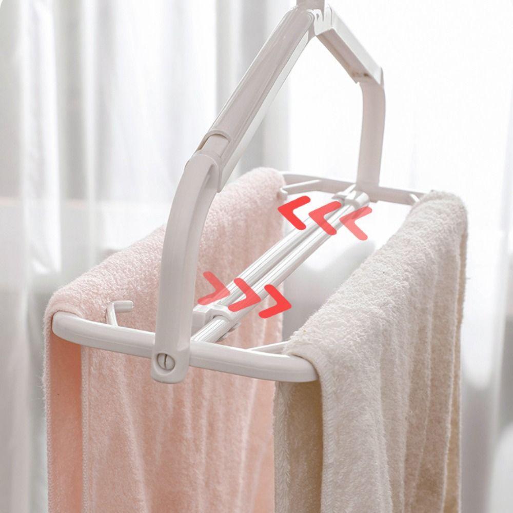 Rotatable Clothes Hanger Scalable Drying Rack Coat Towel Hanger  for Home Closet Balcony