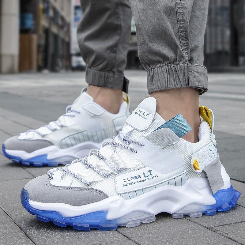 Men's Spring 2024 Casual White Mesh Breathable Sneakers