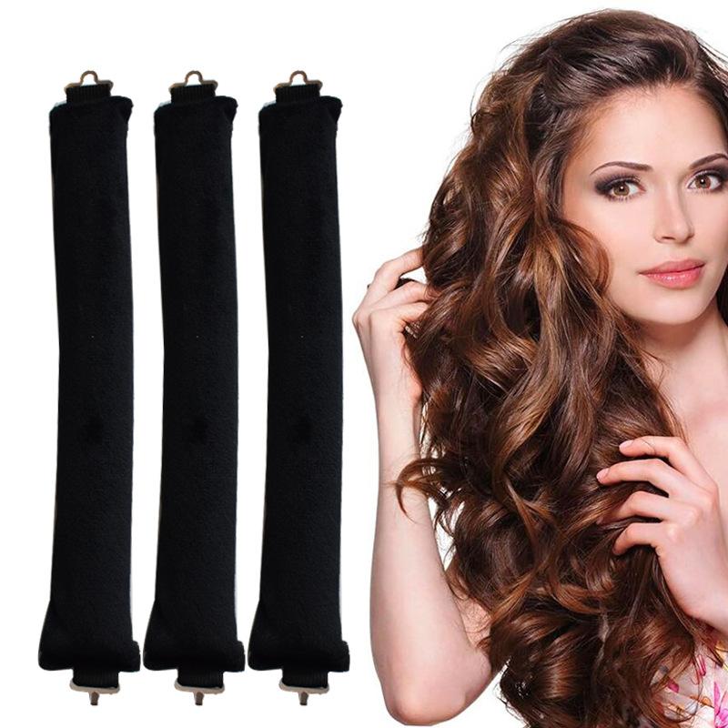 New Rubber Curling Hair Artifact 3 hooks No heat curling iron Big wave hair curling tool Sleeping curling iron
