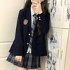 Camellia & Book Academy Style Black Blazer: Petite British School Uniform Outerwear for Women
