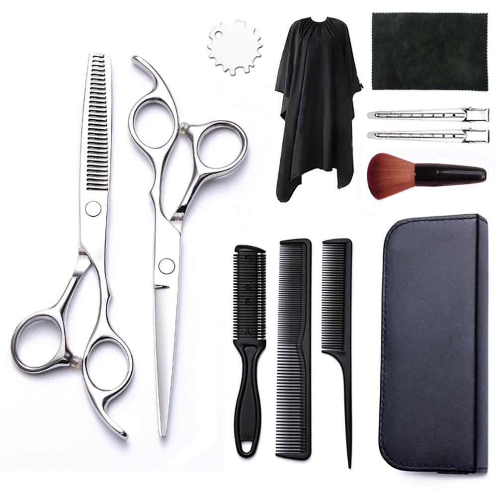 Hairdressing Scissors Set: Colored Straight-Tooth & Thinning Bangs Scissors for Professional Stylists
