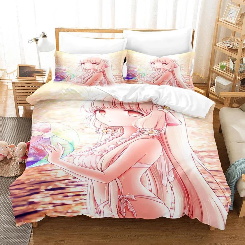 New 3D Print Anime Chobits New Chi 3D Duvet Cover Bedding Set Comforter Linen Pillowcases Home Decor Single Double King Queen
