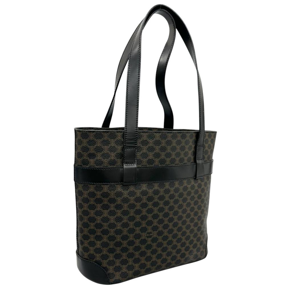 CELINE Macadam Handbag black Women used