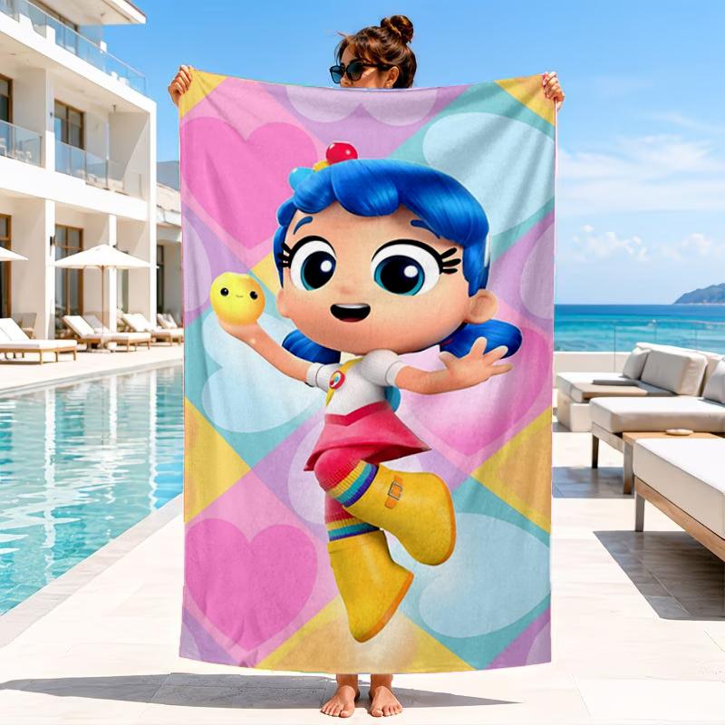 Asciugamano da Spiaggia Avventura nel Regno dell'Arcobaleno, Asciugamano da Spiaggia in Microfibra, Perfetto per Piscina, Spiaggia, Viaggi, Decorazioni per la Casa, Regali per Fan di Feste in Spiaggia