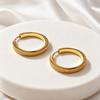 Trendy Stainless Steel Large Hoop Earrings: Exquisite, Personalized, Light Luxury High-End Ear Hoops