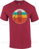 Firma Distressed Retro Kreis Umgedrehte Ananas Mann Bedrucktes T-Shirt Lustiges Erwachsenen Unisex Baumwolle Kurzarm T-Shirt
