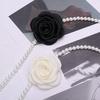 Pearl Camellia High-End Waist Chain: Versatile, Sweet Style Dress Accessory for Women.