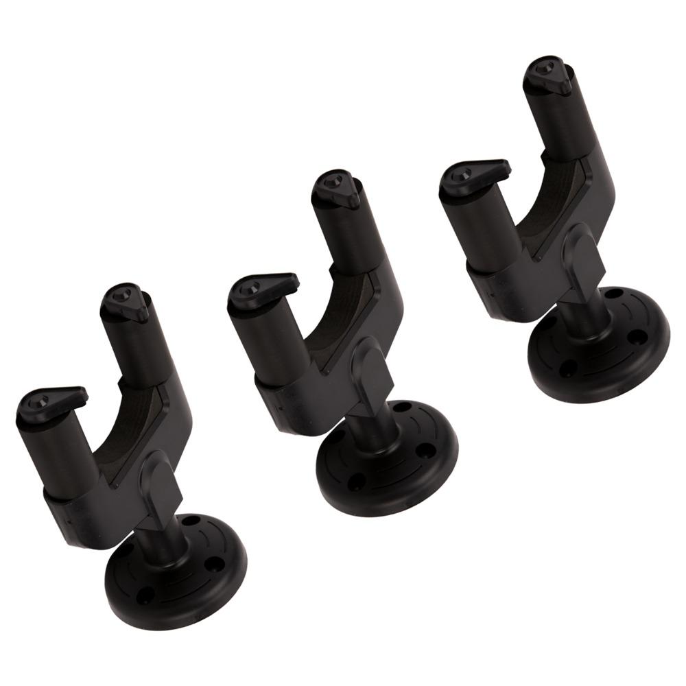 3PCS ABS Guitar Wall Hanger Black Guitar Hangers Durable Guitar Wall Hooks Guitar