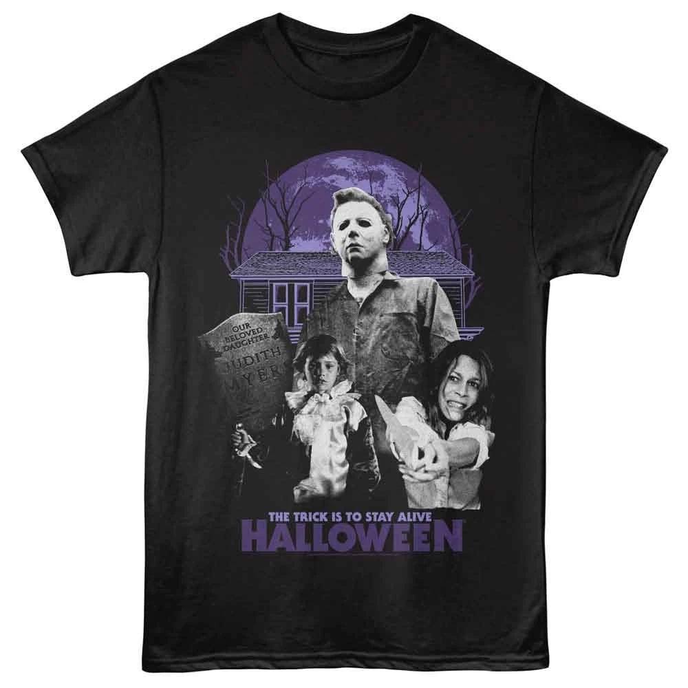 Halloween - Fullmoon - Black - Front Print Unisex Short Sleeve Children s T-shirt 110