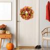 18 Inch Fall Wreath for Front Door Large Autumn Wreath with Artificial Pumpkins Sunflowers Maple Leaves for Thanksgiving Harvest Farmhouse Porch Wall
