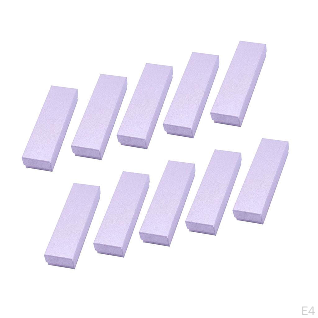 10 Pcs Cardboard Necklace Bracelet Boxes Rectangle Storage Gift