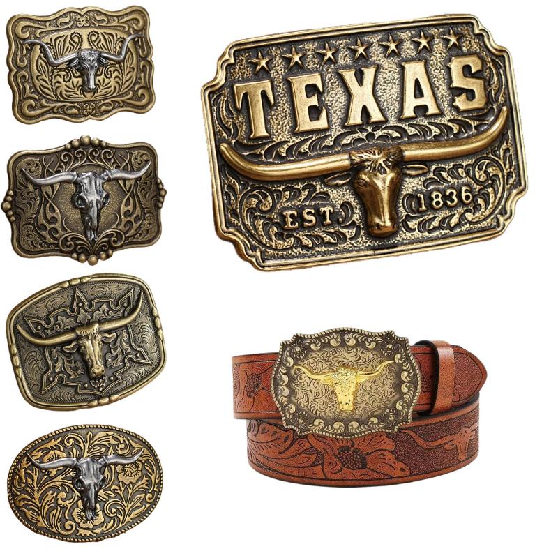 Western Belt Buckle Initial Vintage-Cowboy Rodeo Silver Large Belt Buckle For Men Women