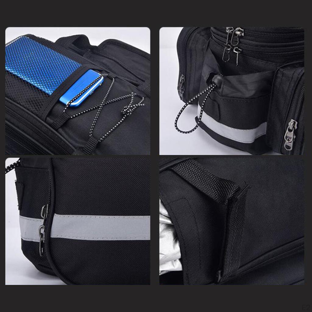 Bags Waterproof Bag Saddle Large Capacity 27L Rear Pannier with Rain Cover And