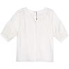 Betu Women's V-Neck Embroidered Lyocell Raglan Sleeve Shirt