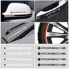 4Pcs Car Door Handle Stickers Tire Rear View Mirror Decals Auto Styling For Porsche 911 918 928 944 968 Boxster Cayenne Macan Panamera