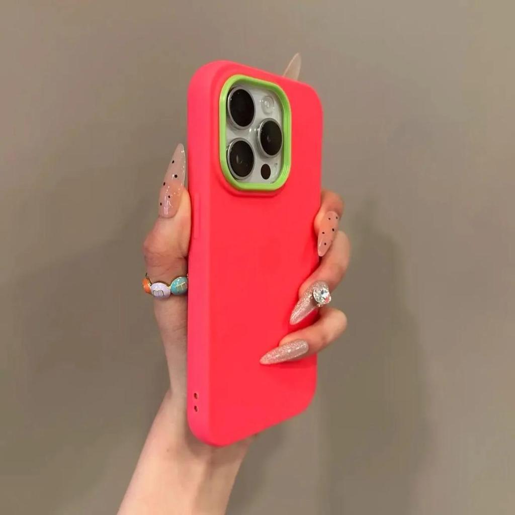 Bonbonfarbene Flüssigsilikon-Handyhülle für iPhone 17 Air 16 Plus 15 ProMax 14 13 12 Mini 11 Pro Max Harter Stoßfänger Stoßfeste Abdeckung