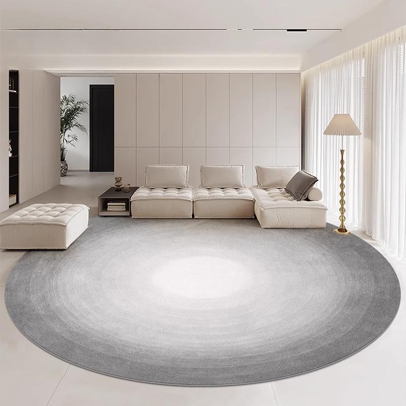 Minimalist Tarz Oturma Odası Dekorasyonu Yuvarlak Halı Yumuşak Kabarık Zemin Paspası Kalın Peluş Çalışma Odası Halısı Gradyan Renkli Halılar Yatak Odası İçin