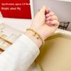Women's Gold Sand Bracelet: Long-Lasting Copper Alloy, Ancient Heritage, Four-Leaf Clover for Two-Life Happiness.