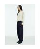Anggae Cuffed Curved Pants Navy