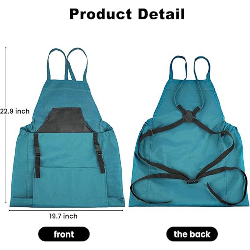 Cross-Border Gardening Apron with Large Pockets and Quick Release for Harvesting and Storage
