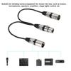 30cm Length Audio Mic Extension Cable Zinc Alloy Plug XLR Splitter Cable for Canon For Mixers